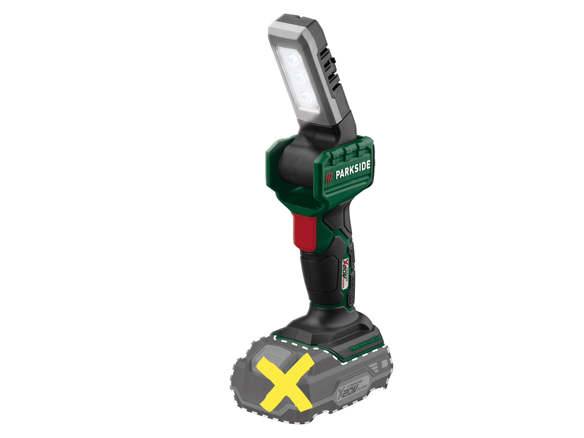 PARKSIDE® Akumulatorowa lampa ręczna LED 20 V (bez akumulatora i ładowarki) (Lampa ręczna LED PLHLA 20 Li C1)