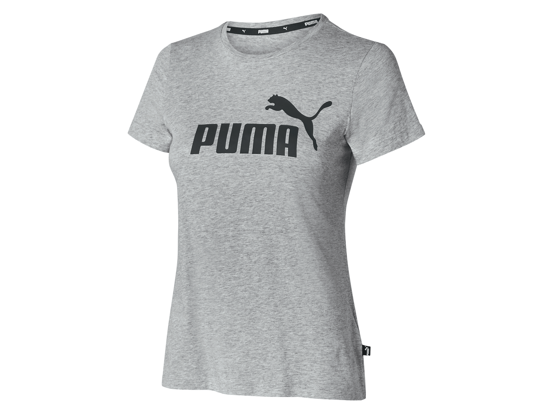Puma T-shirt damski z bawełny (Szary, S)