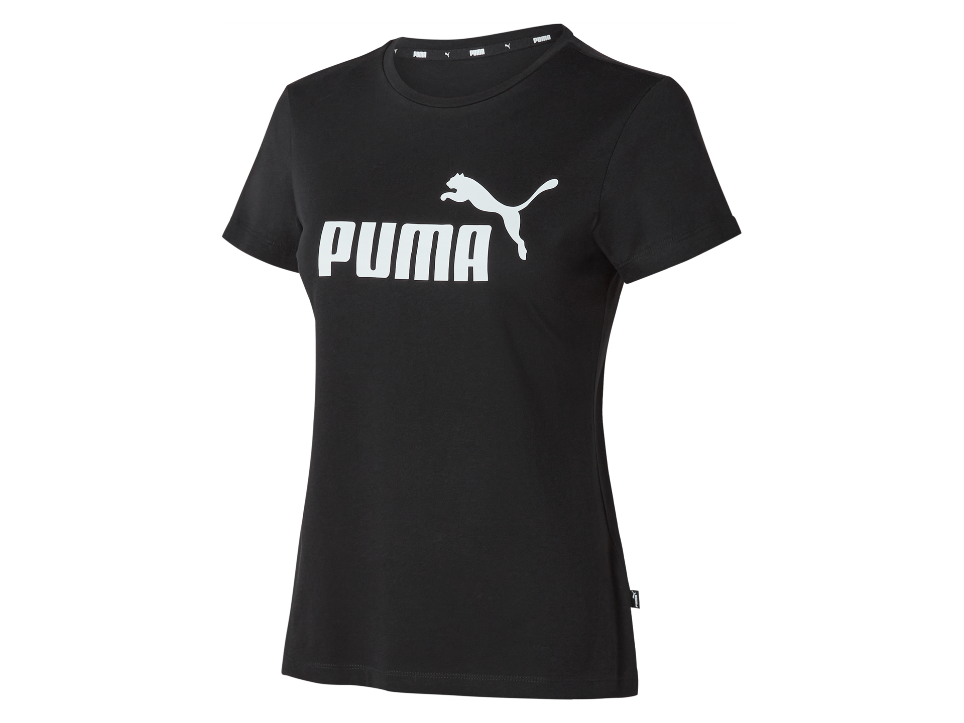 Puma T-shirt damski z bawełny (Czarny, L)