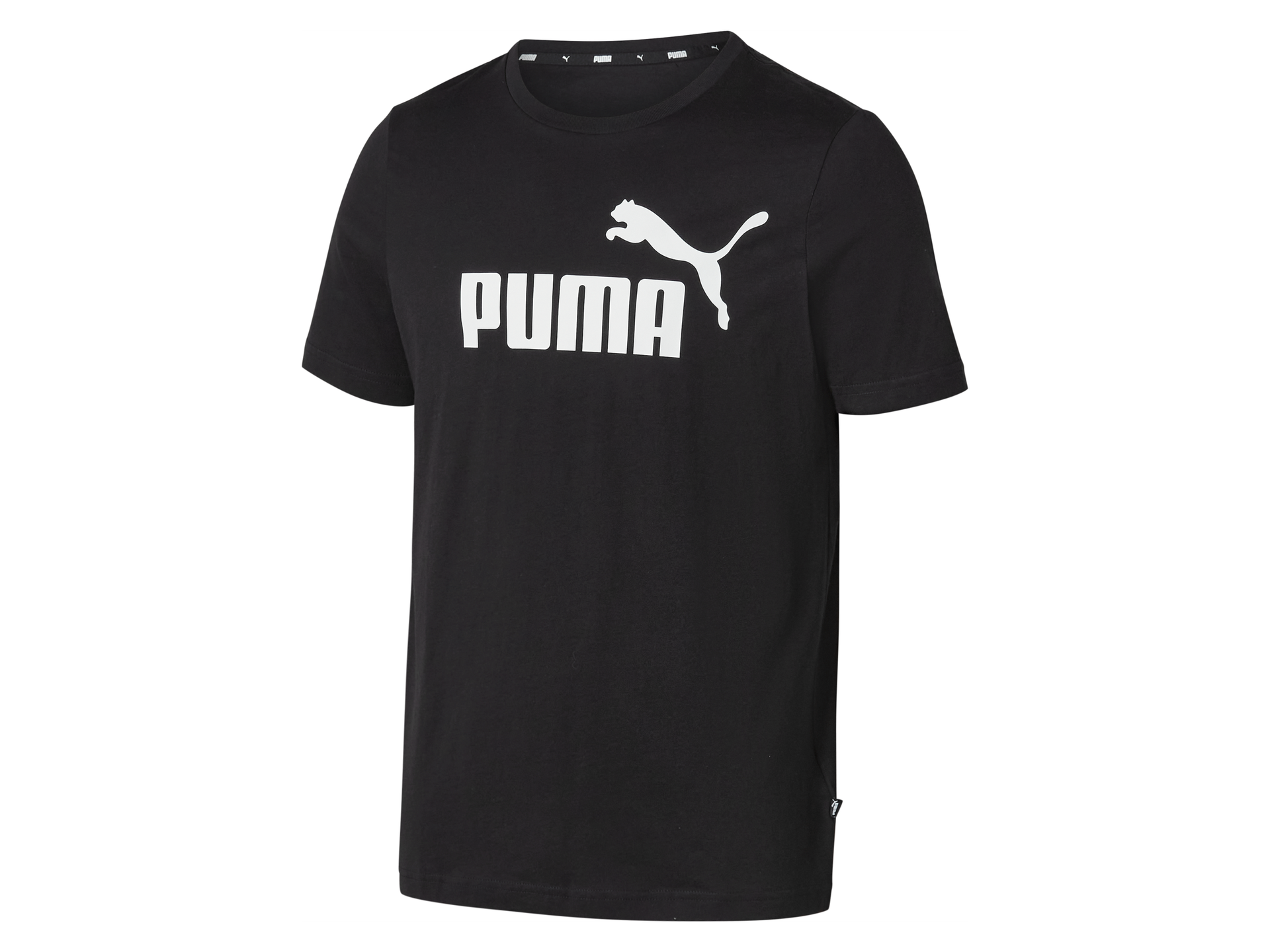 Puma T-shirt męski z bawełny (Czarny, L)