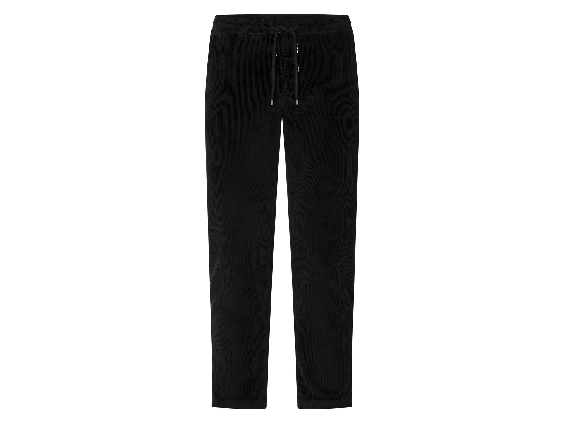 esmara Men Spodnie sztruksowe męskie, slim fit, z bawełną (Czarny, S(44/46))