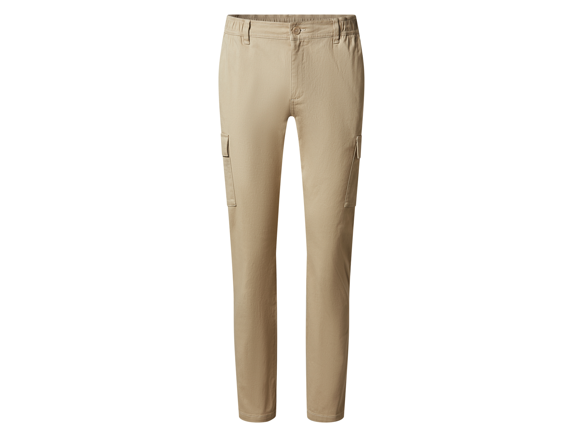 esmara Men Spodnie cargo męskie z bawełną (Beżowy, M (48/50))