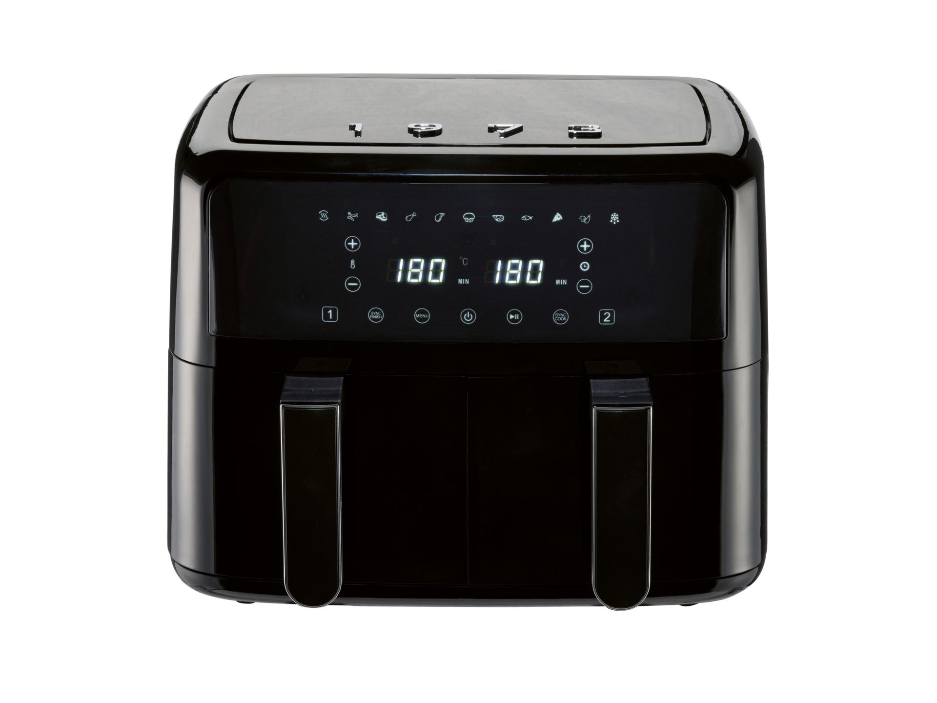 SILVERCREST Podwójna frytkownica beztłuszczowa Air Fryer retro 2600 W 2 × 435 l czarna