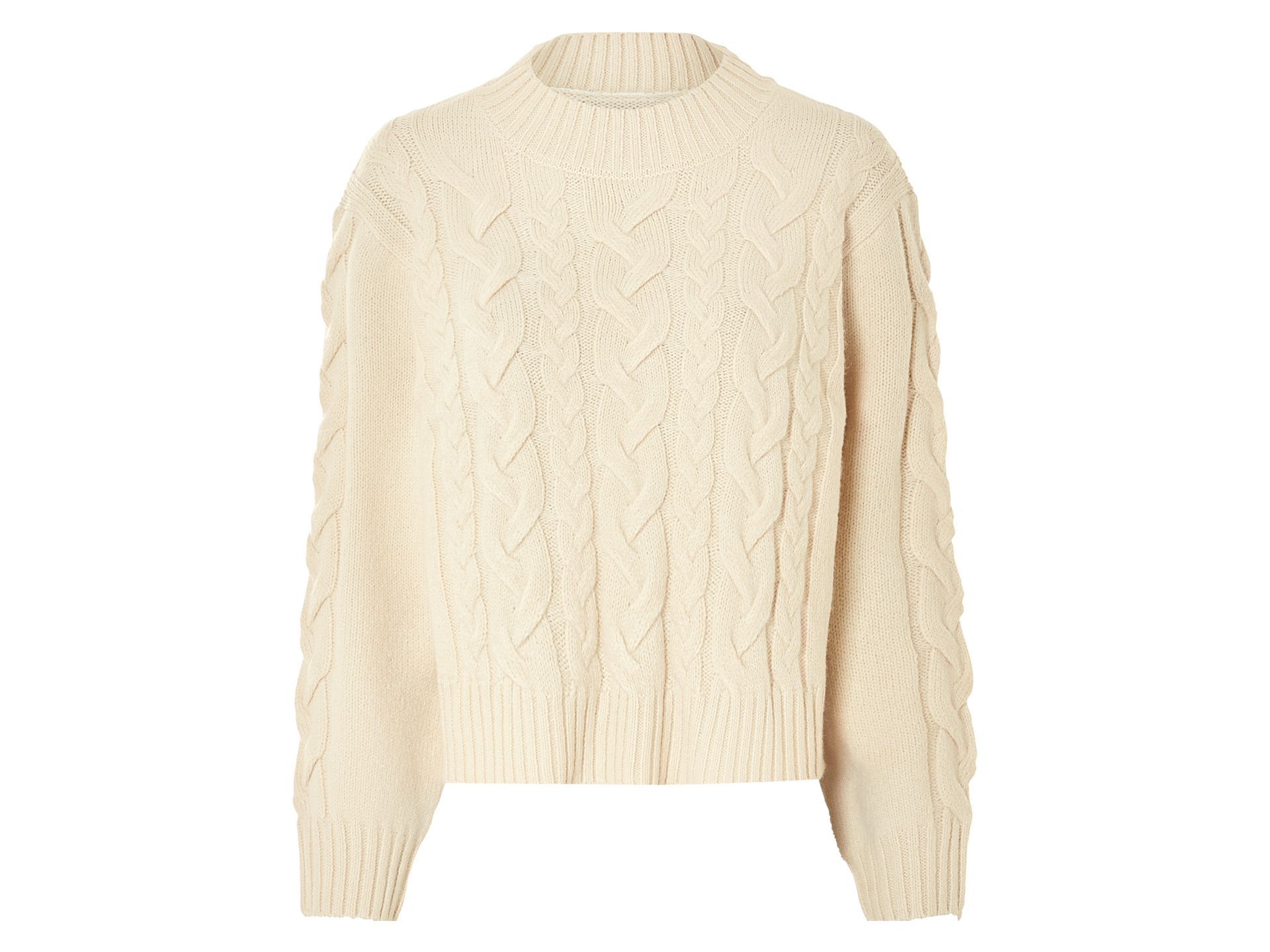esmara® Sweter damski z dzianiny (Beżowy, M(40/42))