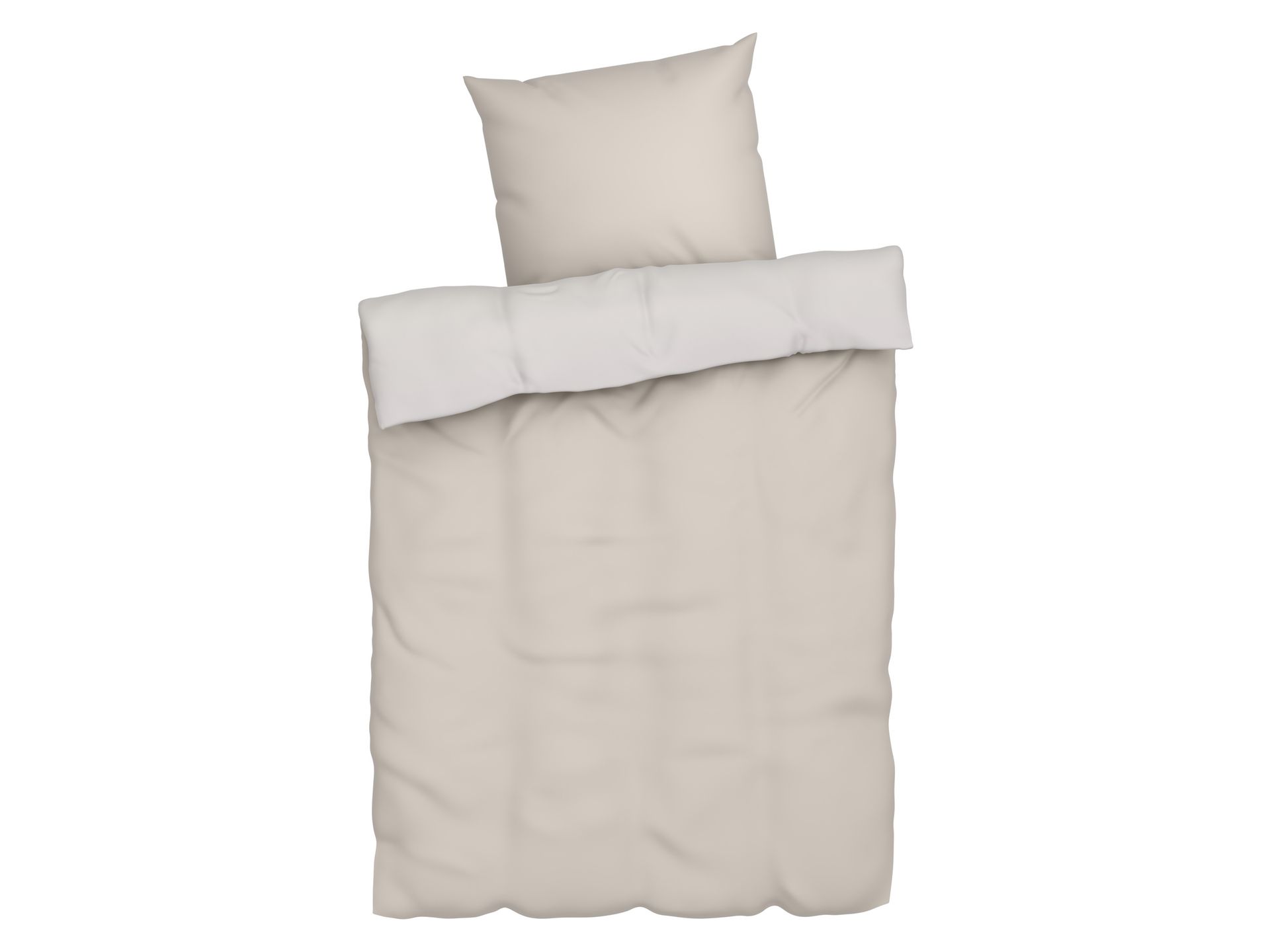 LIVARNO home Pościel satynowa 140 x 200 cm (Uwaga: LV OSPL) (Beżowy)