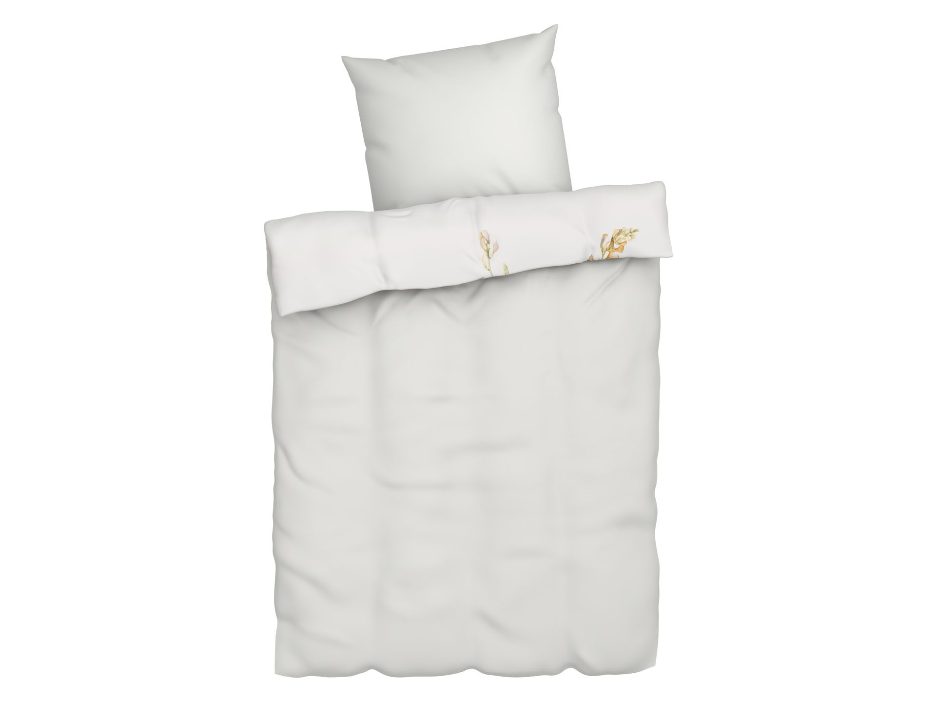 LIVARNO home Pościel satynowa 140 x 200 cm (Uwaga: LV OSPL) (Biały)