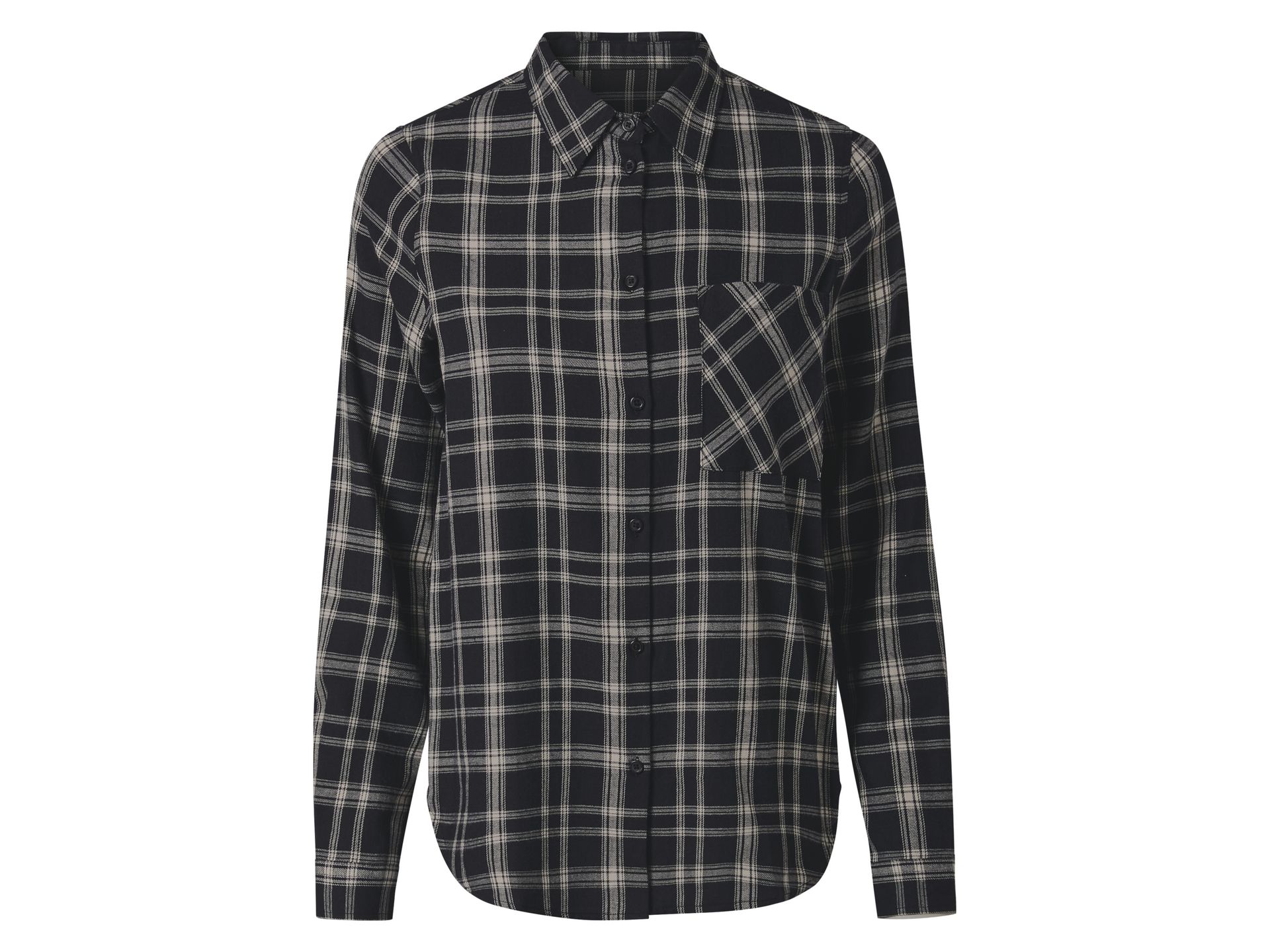 esmara® Koszula flanelowa damska (Czarny, L(44/46))