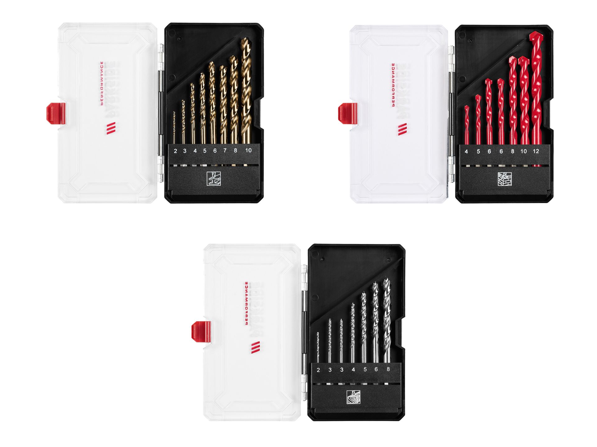 PARKSIDE PERFORMANCE® Zestaw wierteł sześciokątnych HSS / do kamienia / do drewna