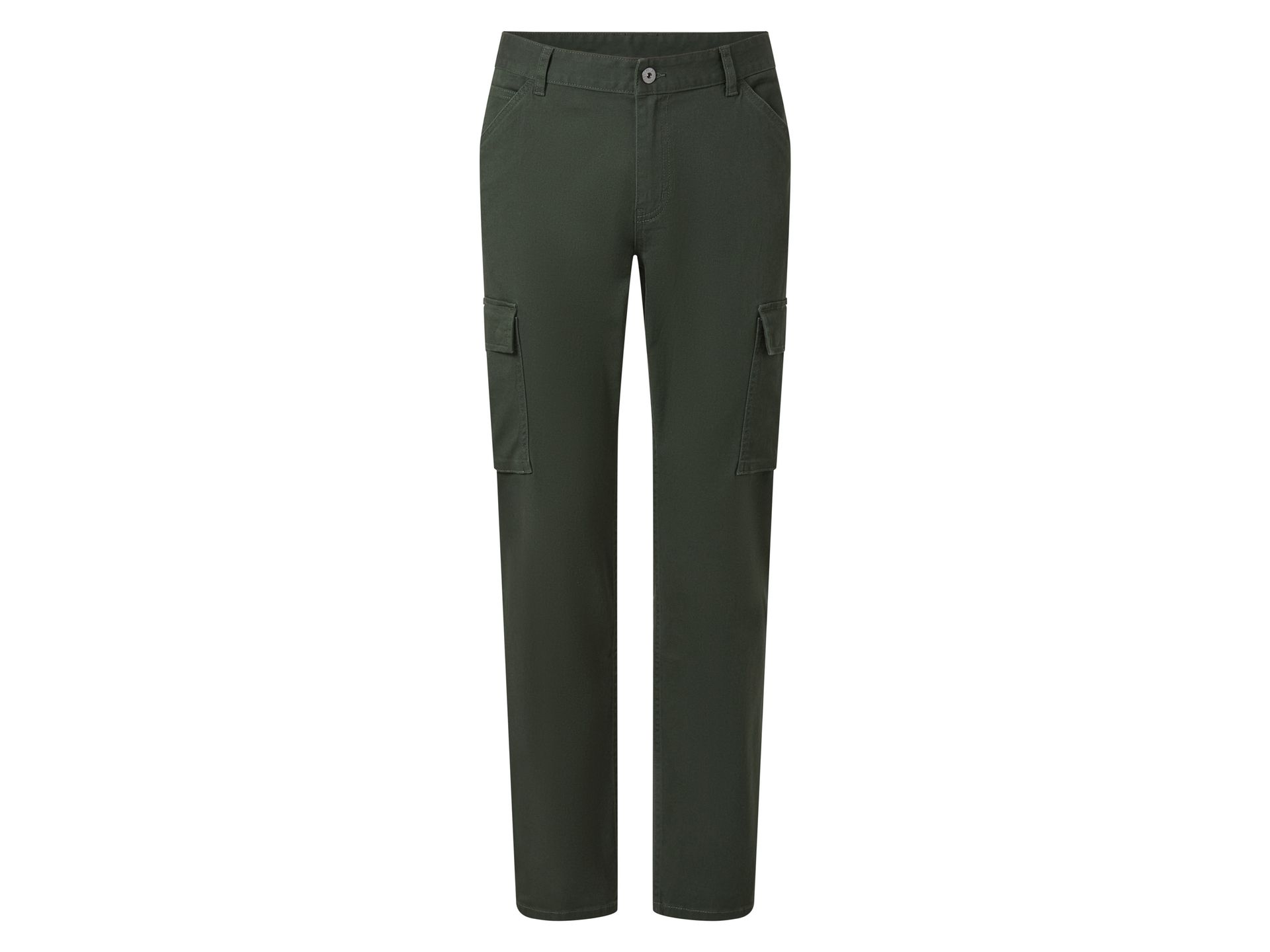 esmara Men Spodnie cargo męskie z bawełną (Zielony, 54)