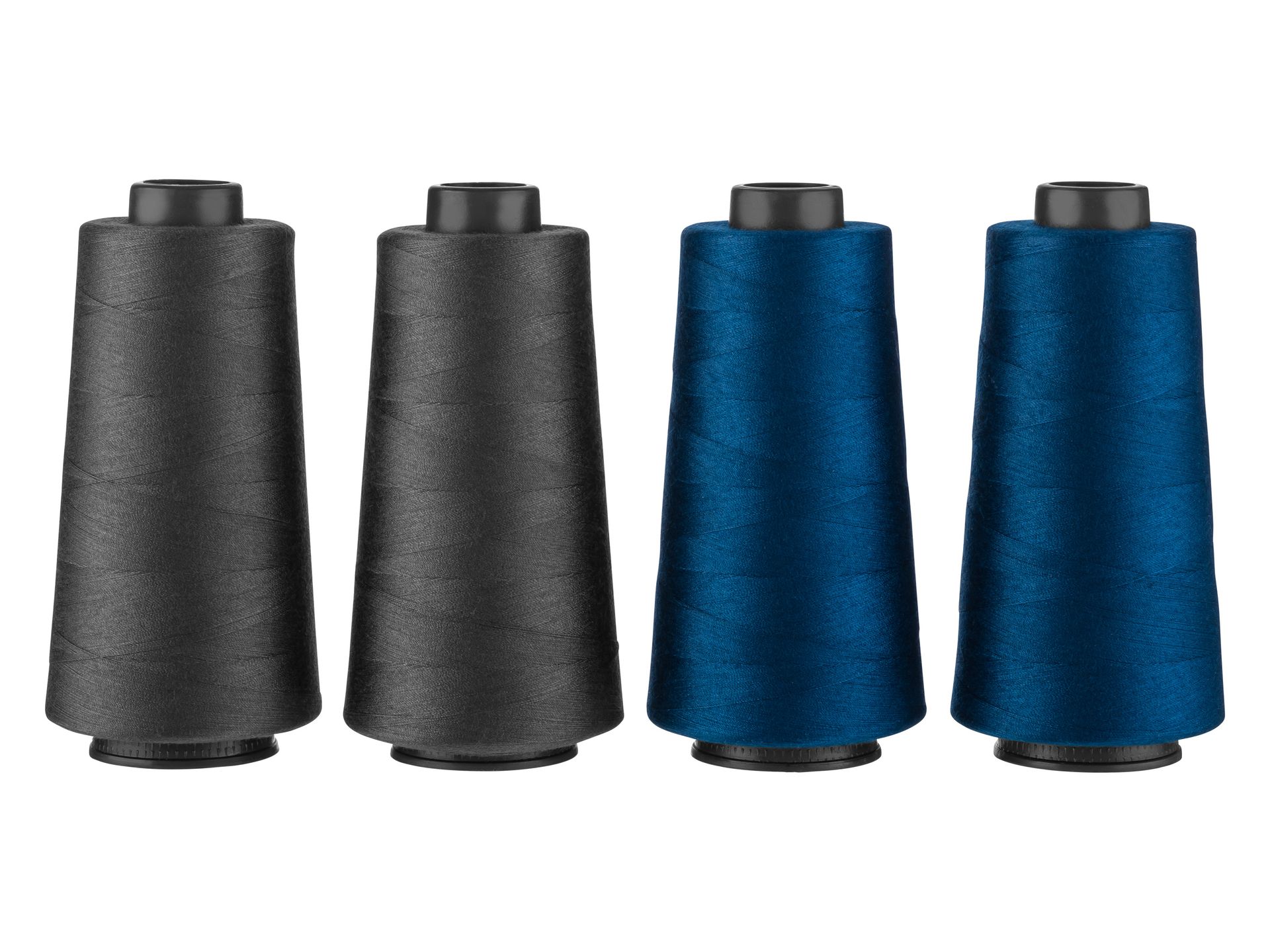 crelando® Nici do overlocka, 4 sztuki (Szary/niebieski)