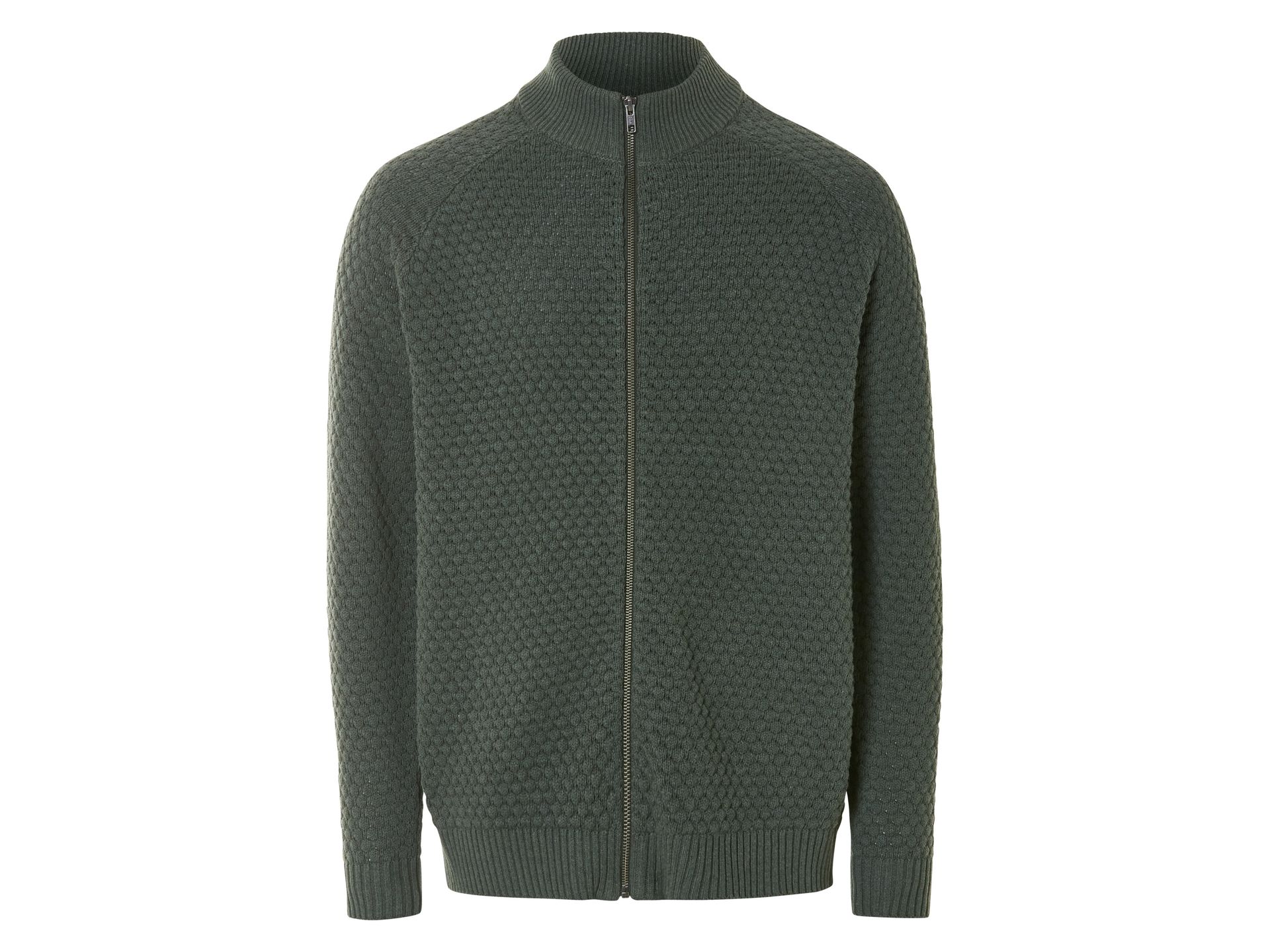 esmara Men Kardigan męski ze stójką (Zielony, L (52/54))