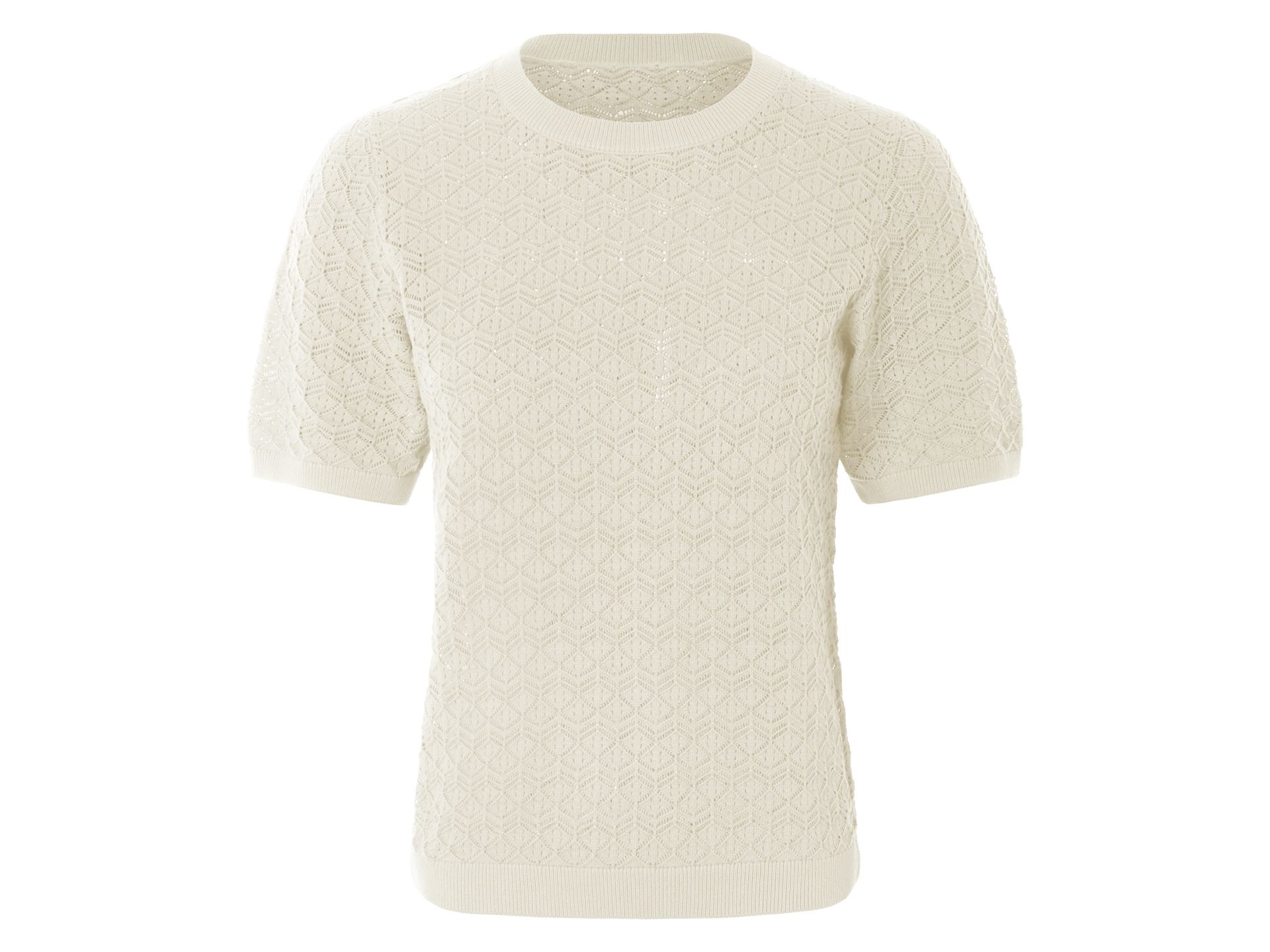 esmara® Sweter ażurowy damski (Biały, XS (32/34))
