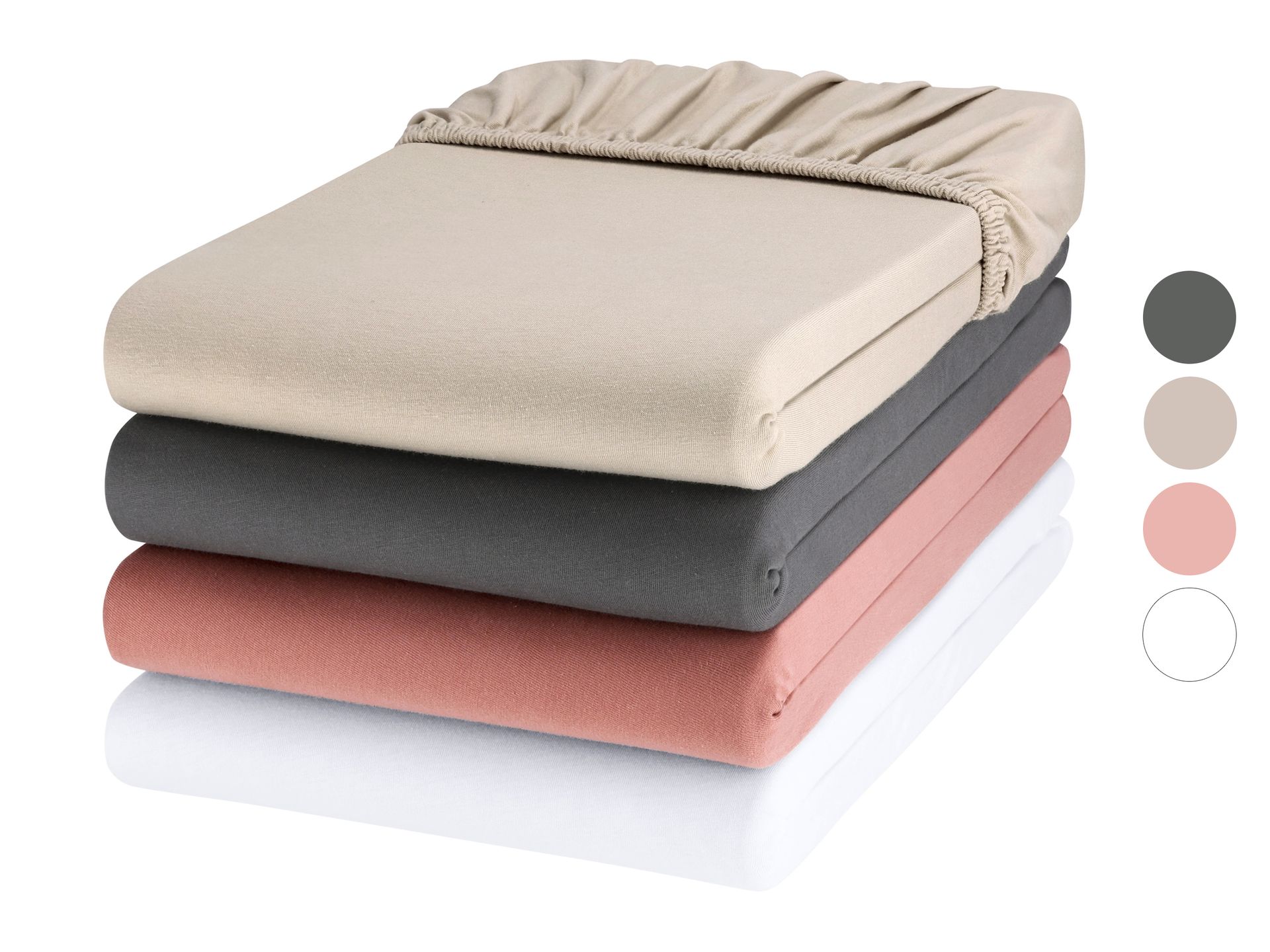 LIVARNO home Prześcieradło z dżerseju z gumką, 180-200 x 200 cm, maks. wys. materaca 20 cm