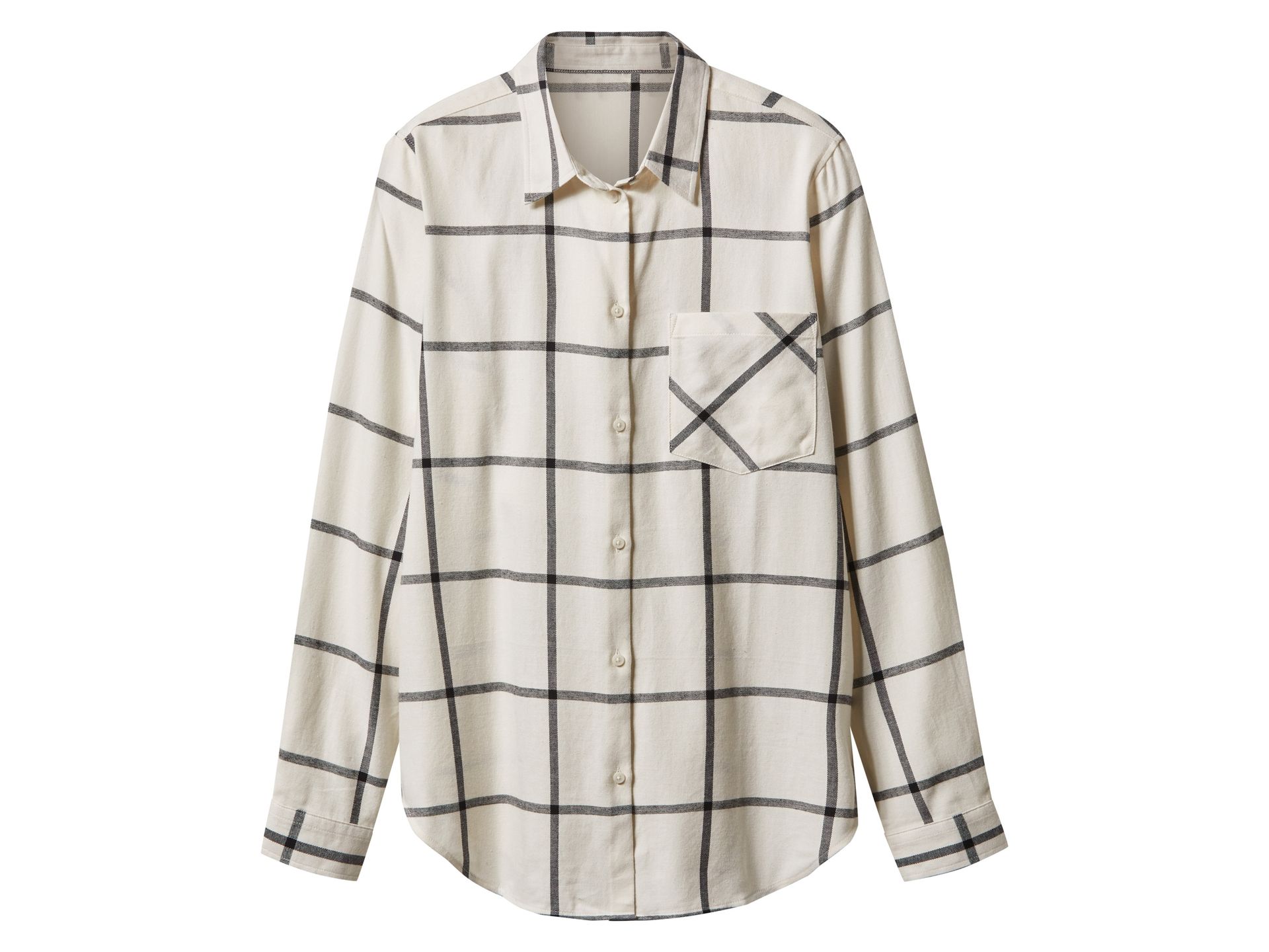 esmara® Koszula flanelowa damska z bawełny (Beżowy, XS (32/34))