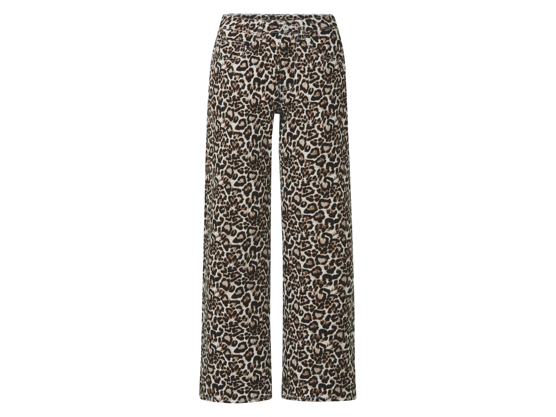 esmara® Jeansy damskie wide leg (Panterka, 40)