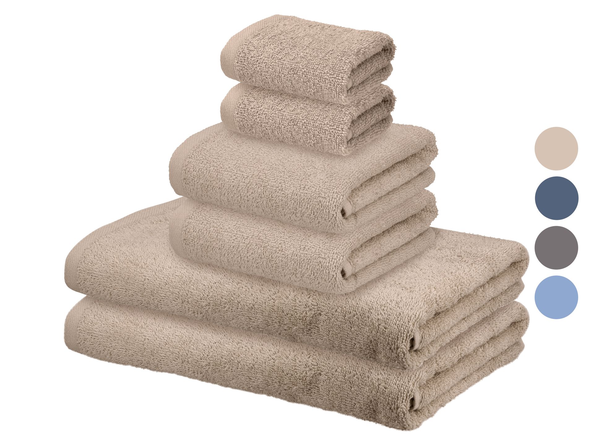 LIVARNO® Zestaw 6 ręczników frotté z bawełny