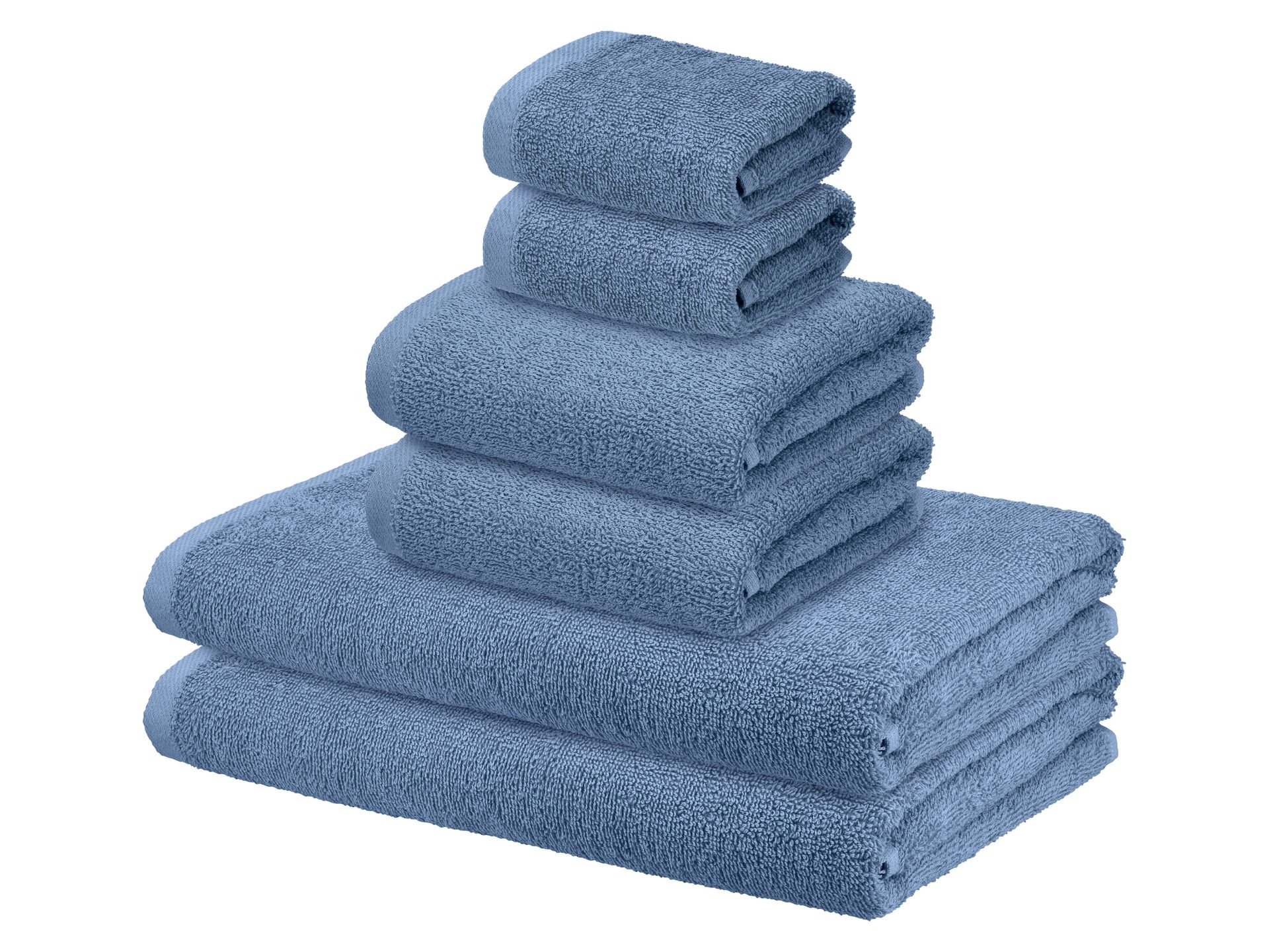 LIVARNO® Zestaw 6 ręczników frotté z bawełny (Jasnoniebieski)