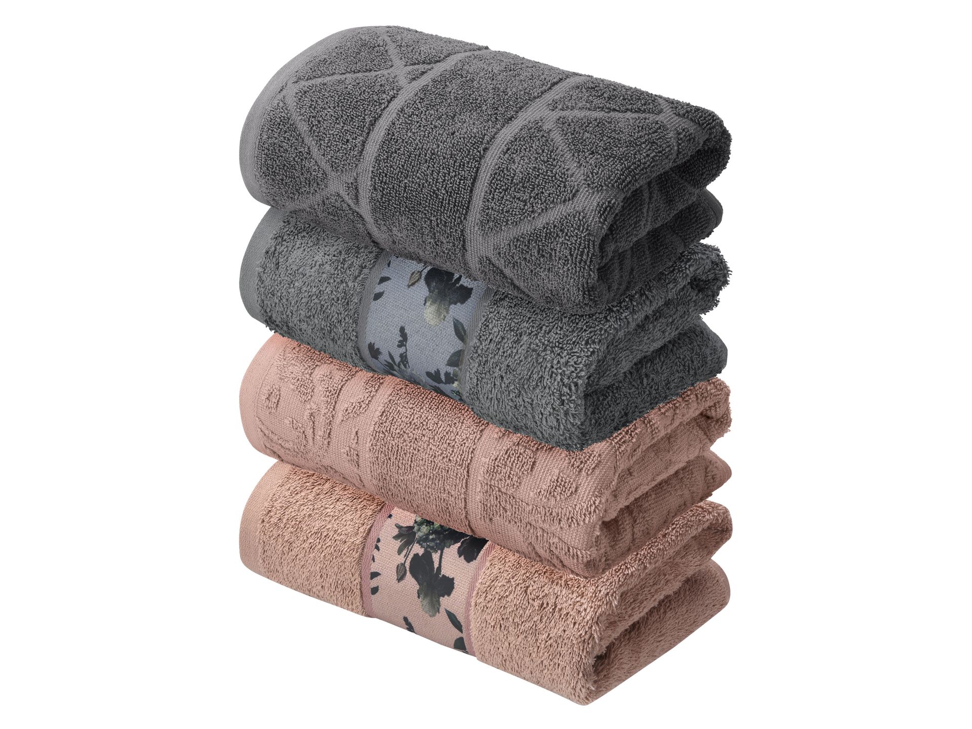 LIVARNO® Komplet 2 ręczników frotté, 50 x 100 cm