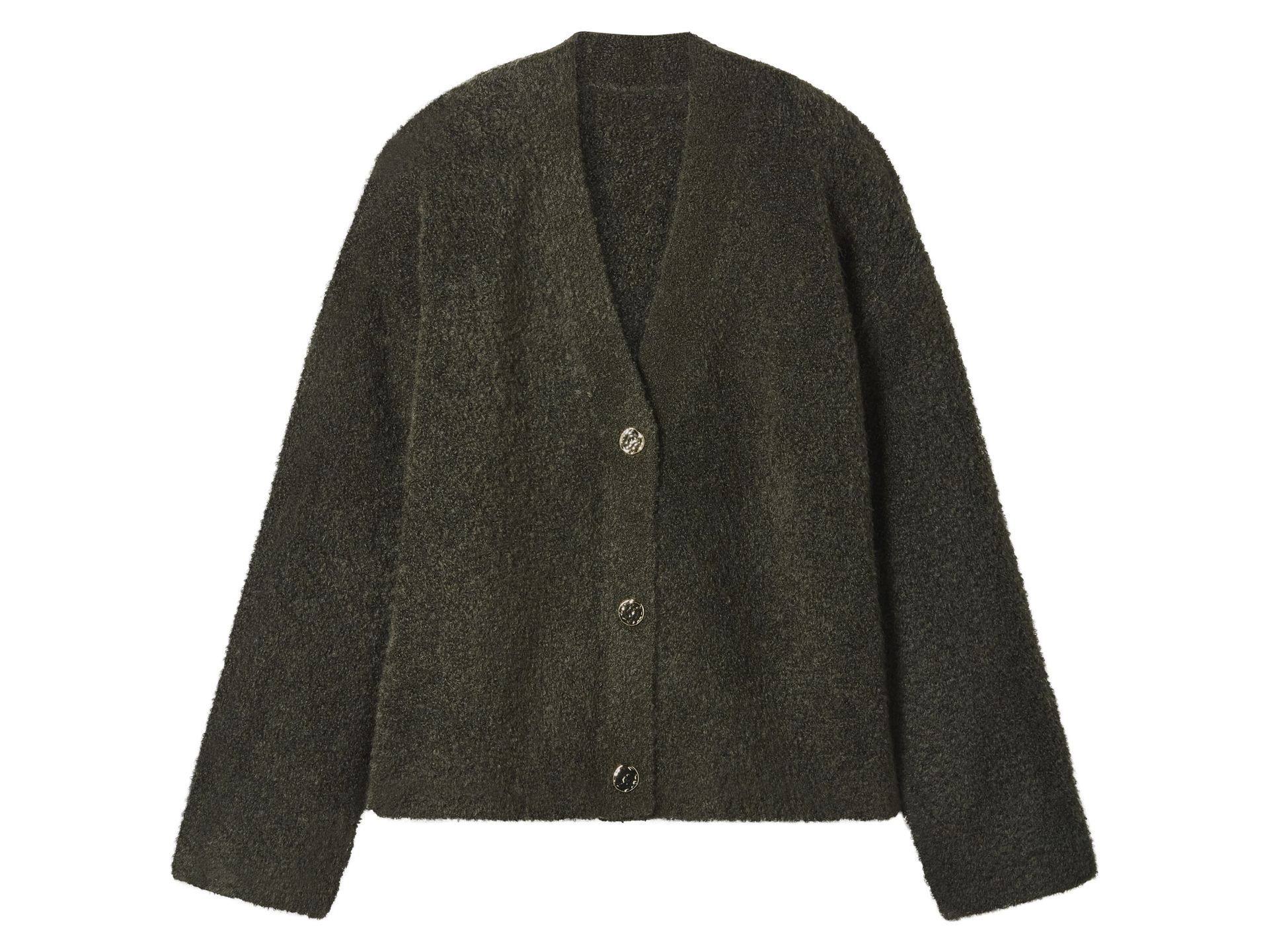 esmara® Kardigan damski bouclé (Oliwkowy, XS (32/34))