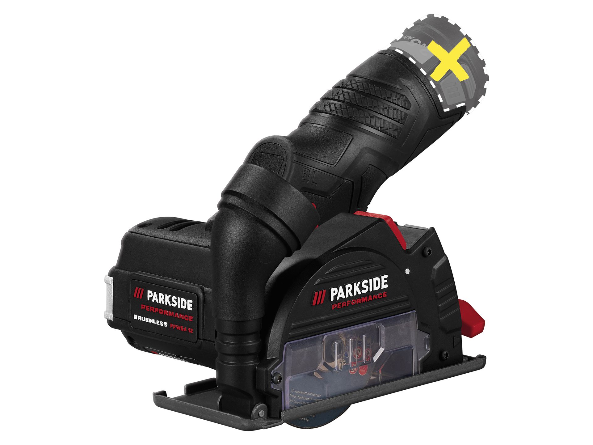 PARKSIDE PERFORMANCE® Akumulatorowa szlifierka kątowa 12 V, PPWSA 12 A1