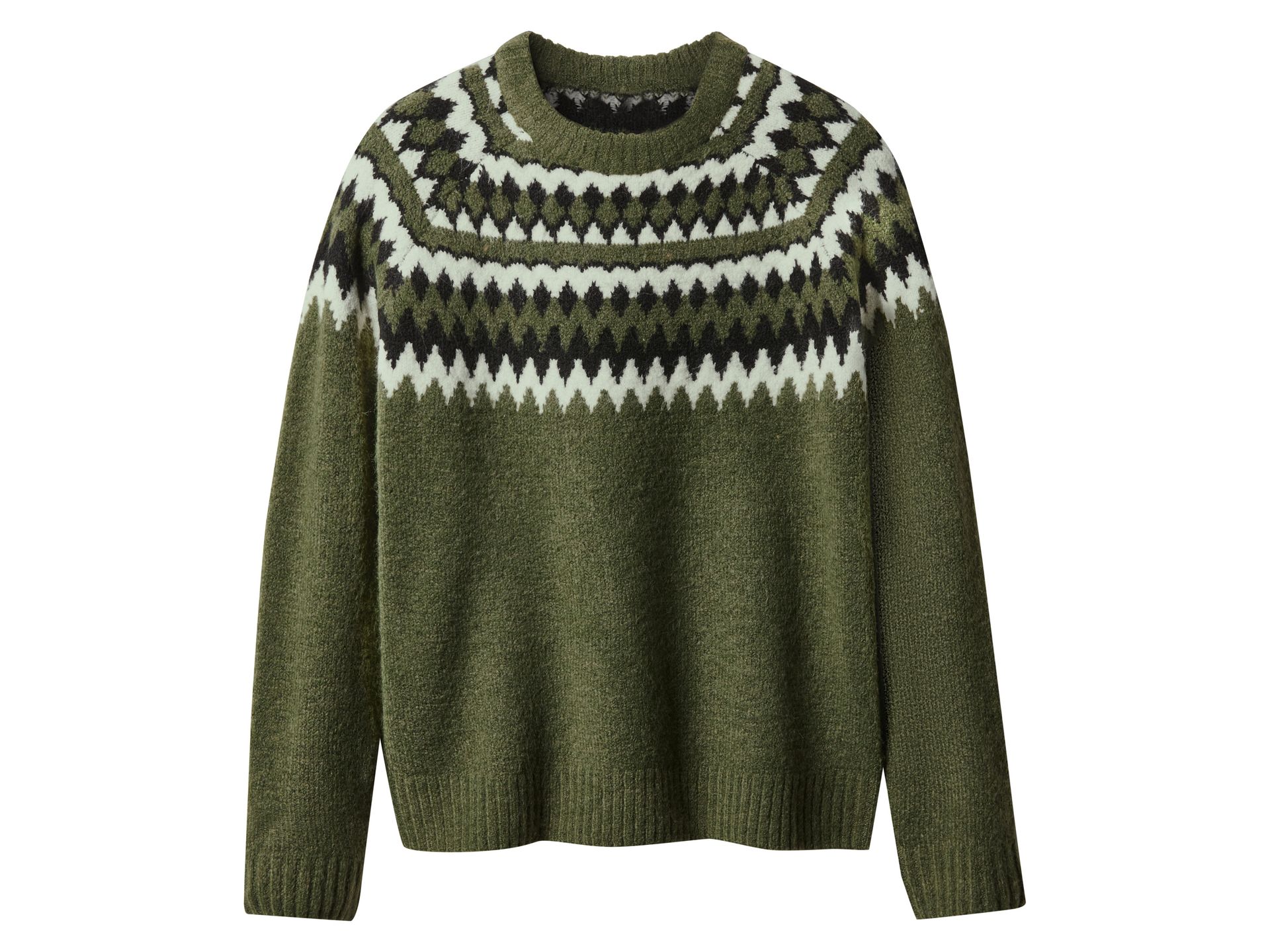 esmara® Sweter damski dzianinowy (Zielony, L(44/46))