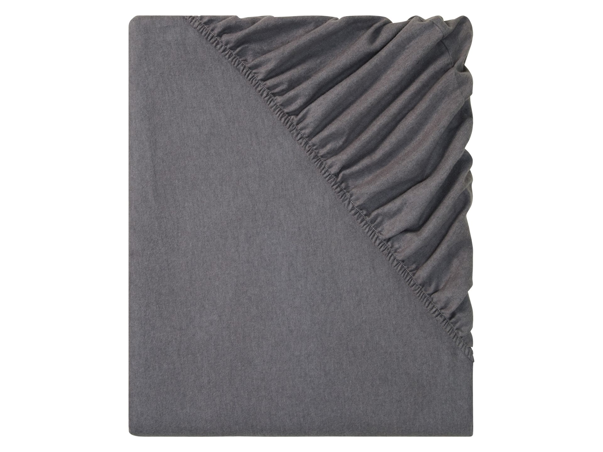 LIVARNO home Prześcieradło z gumką z flaneli, 90-100 x 200 cm (Ciemnoszary)