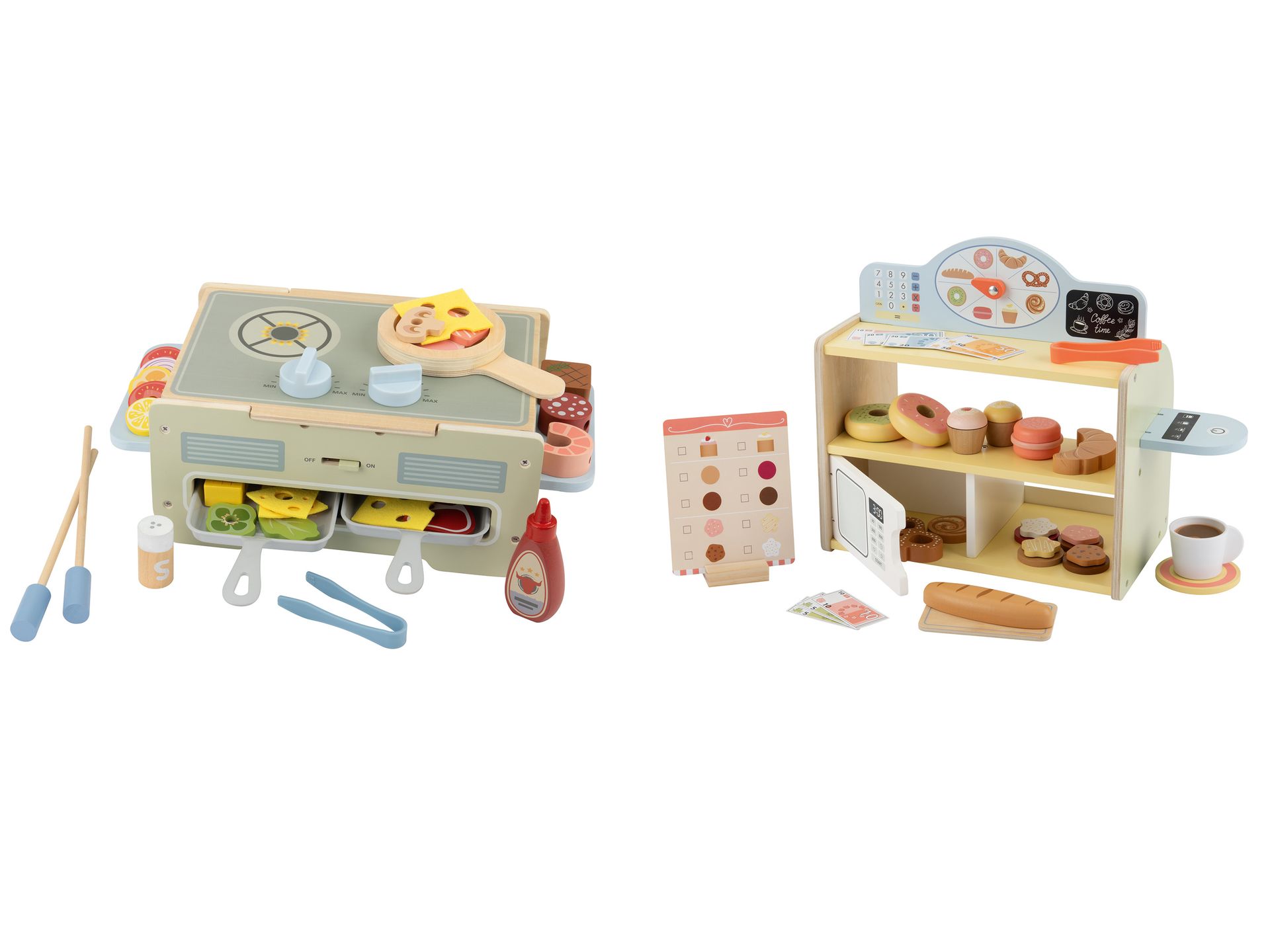 Lupilu Drewniany grill stołowy lub drewniana piekarnia i kawiarnia