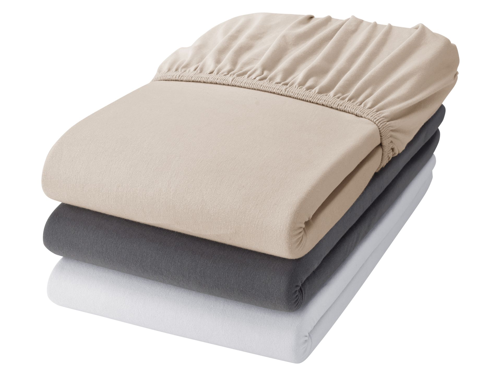 LIVARNO® Prześcieradło dżersej z bawełny, z gumką, 140-160 x 200 cm