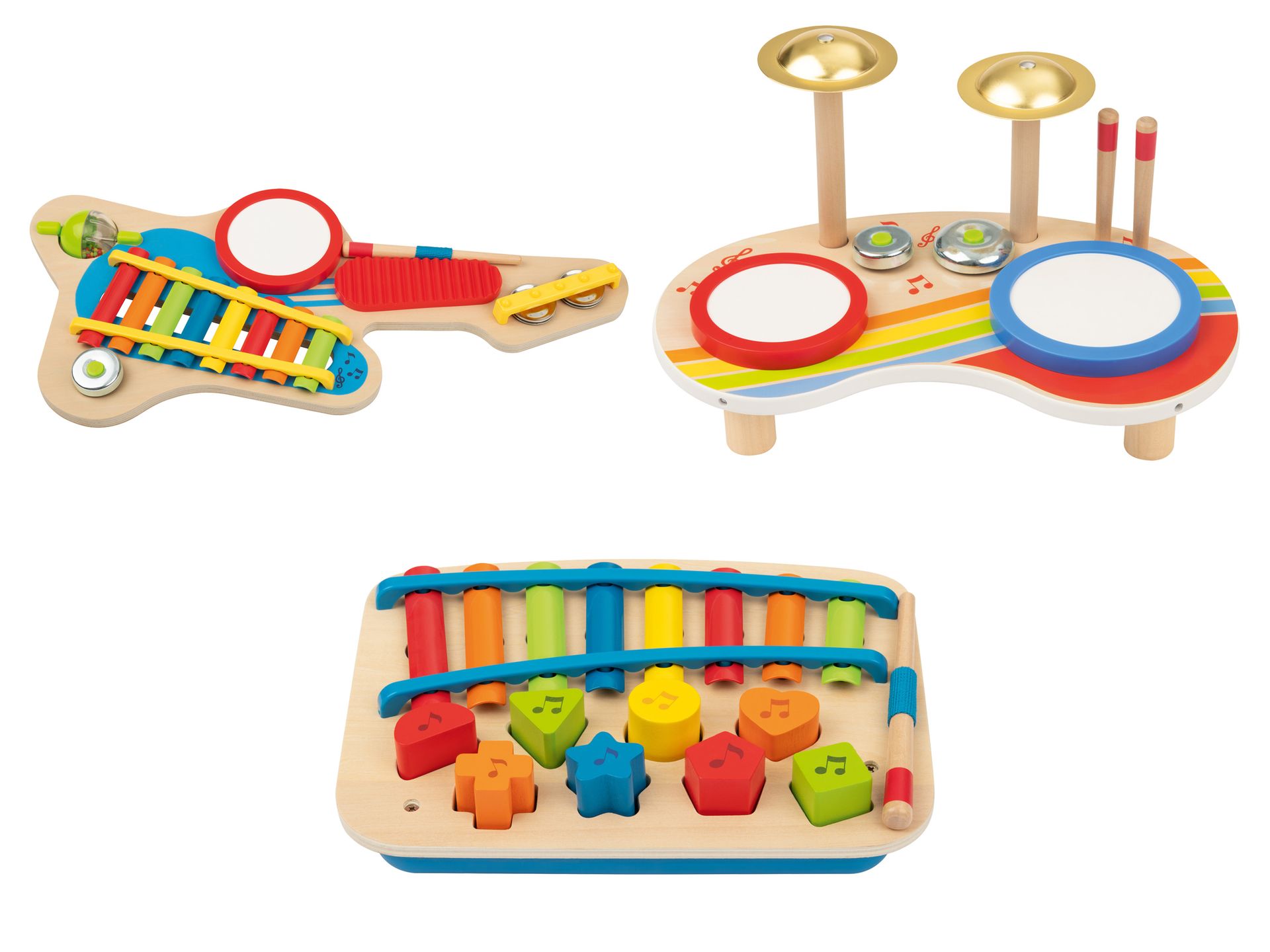 Lupilu Instrument muzyczny 6w1 / Ksylofon i pianino 2w1 / Stolik z bębenkami