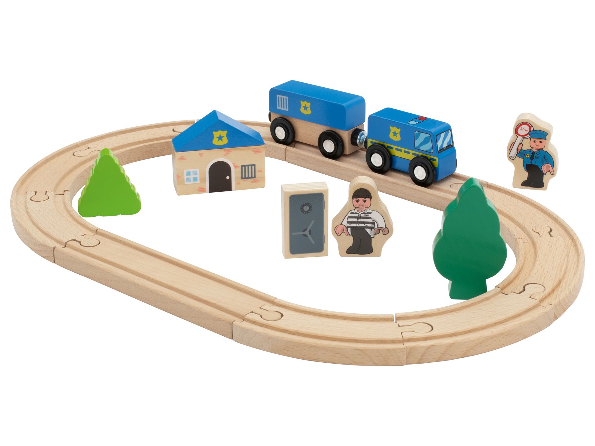 Lupilu Drewniana kolejka Farma / Księżniczka / Straż Pożarna / Policja Policja