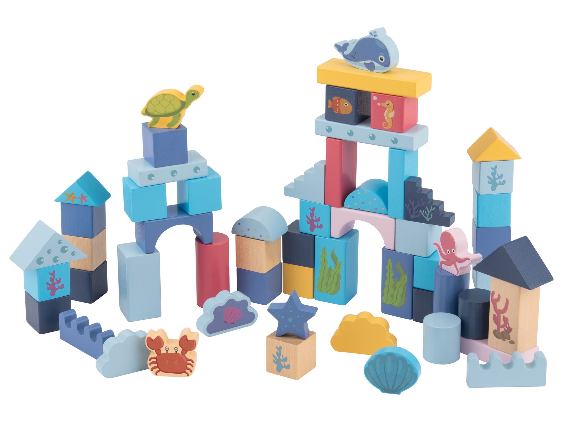 Lupilu Zestaw klocków do zabawy Miasto / Kolorowe klocki / Świat morski Świat morski