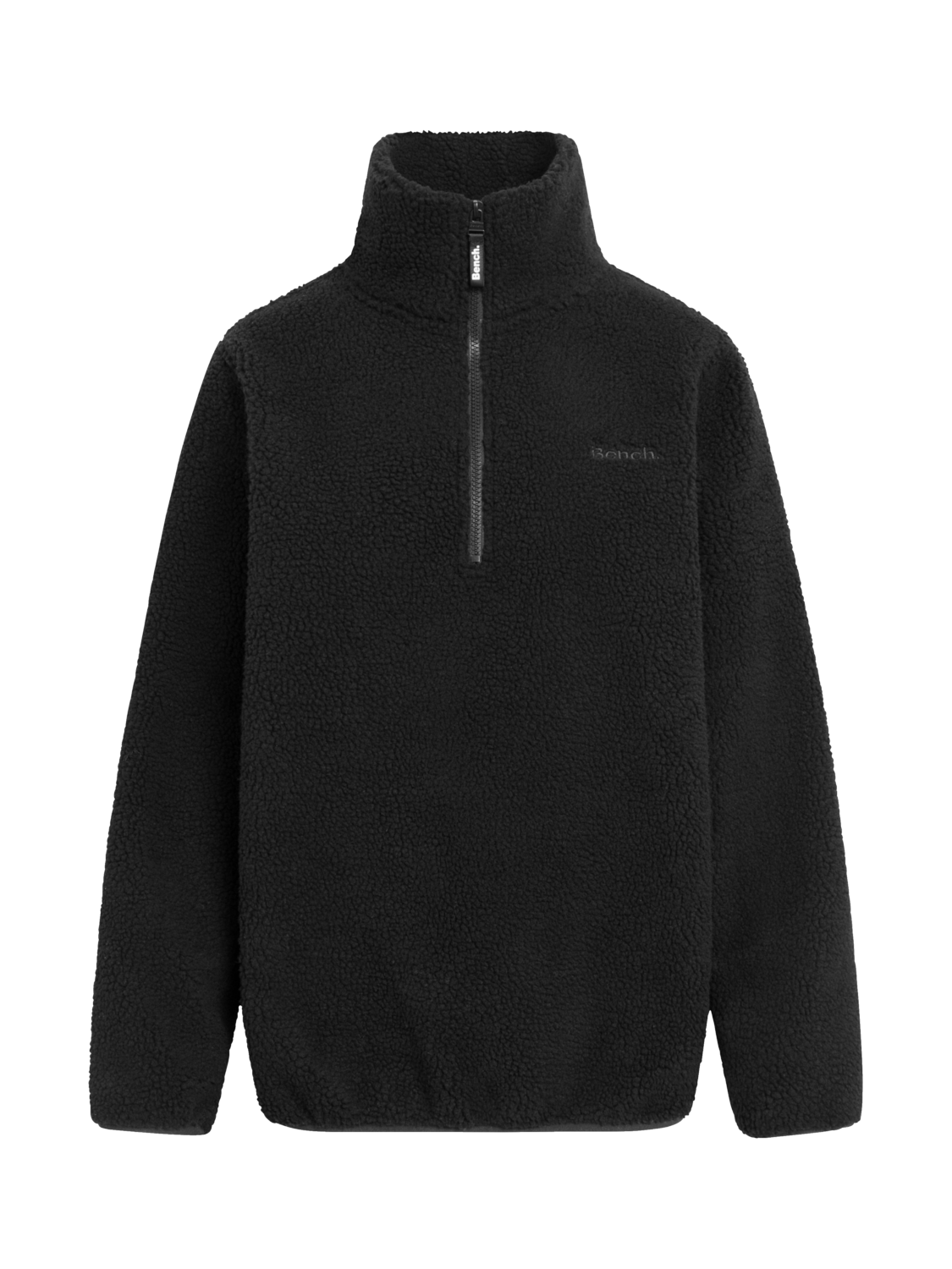 BENCH Sweter damski pluszowy (Czarny, S)