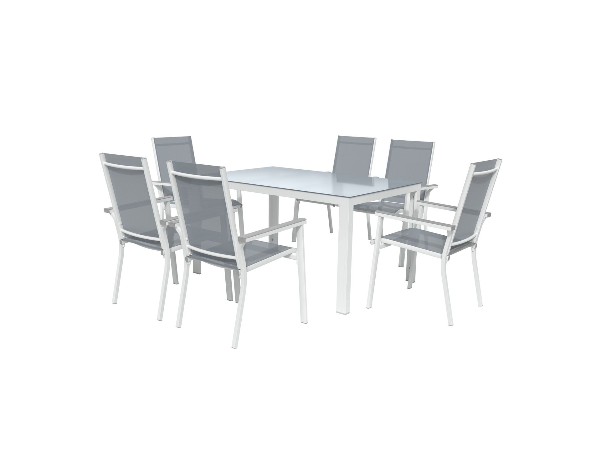 LIVARNO home Zestaw aluminiowych mebli ogrodowych Houston, stół i 6 krzeseł