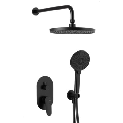 Zestaw prysznicowy podtynkowy KFA ARMATURA Otava 5559-501-81 Czarny