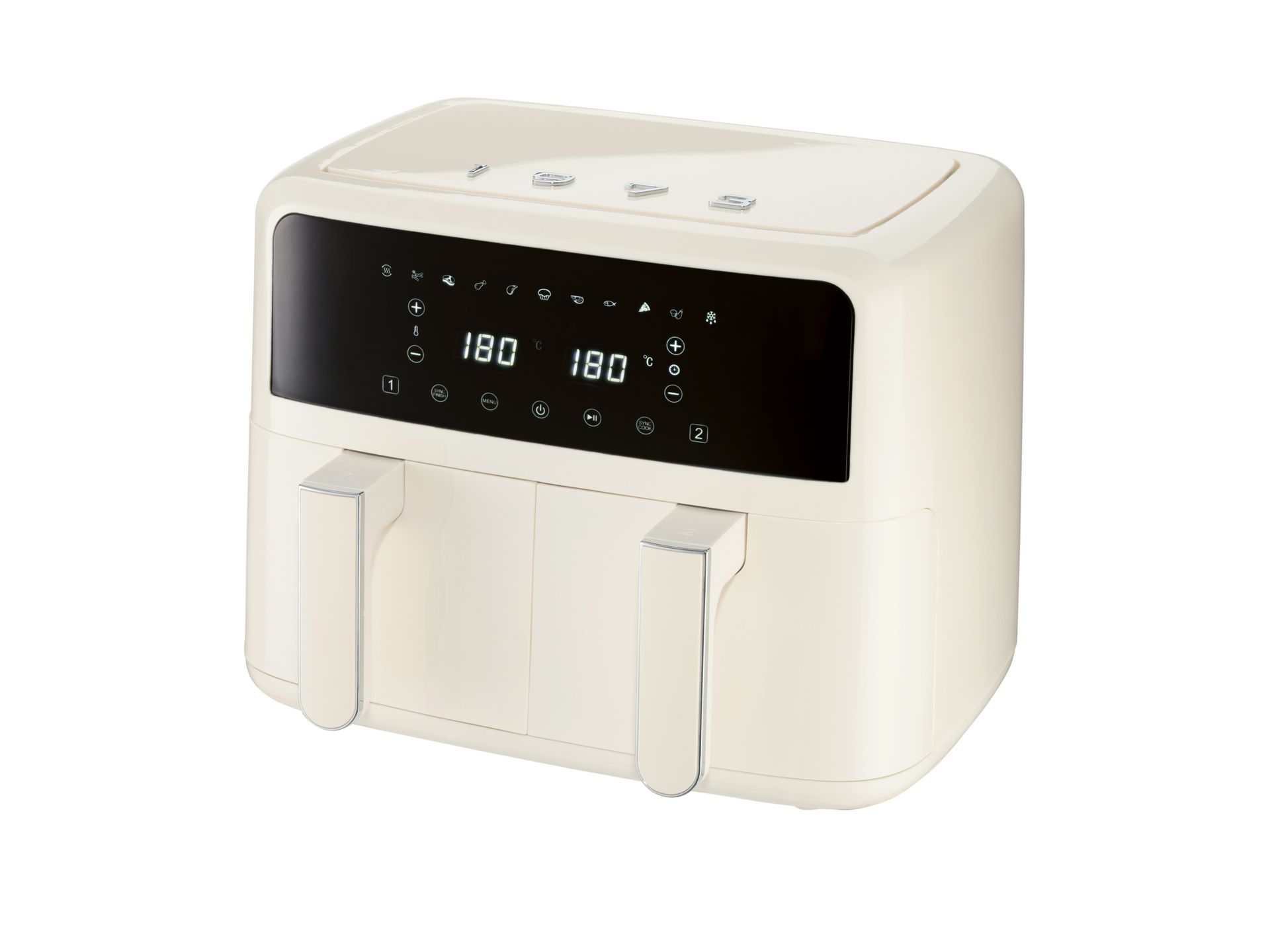 SILVERCREST Podwójna frytkownica beztłuszczowa Air Fryer retro 2600 W 2x 435 l kremowa