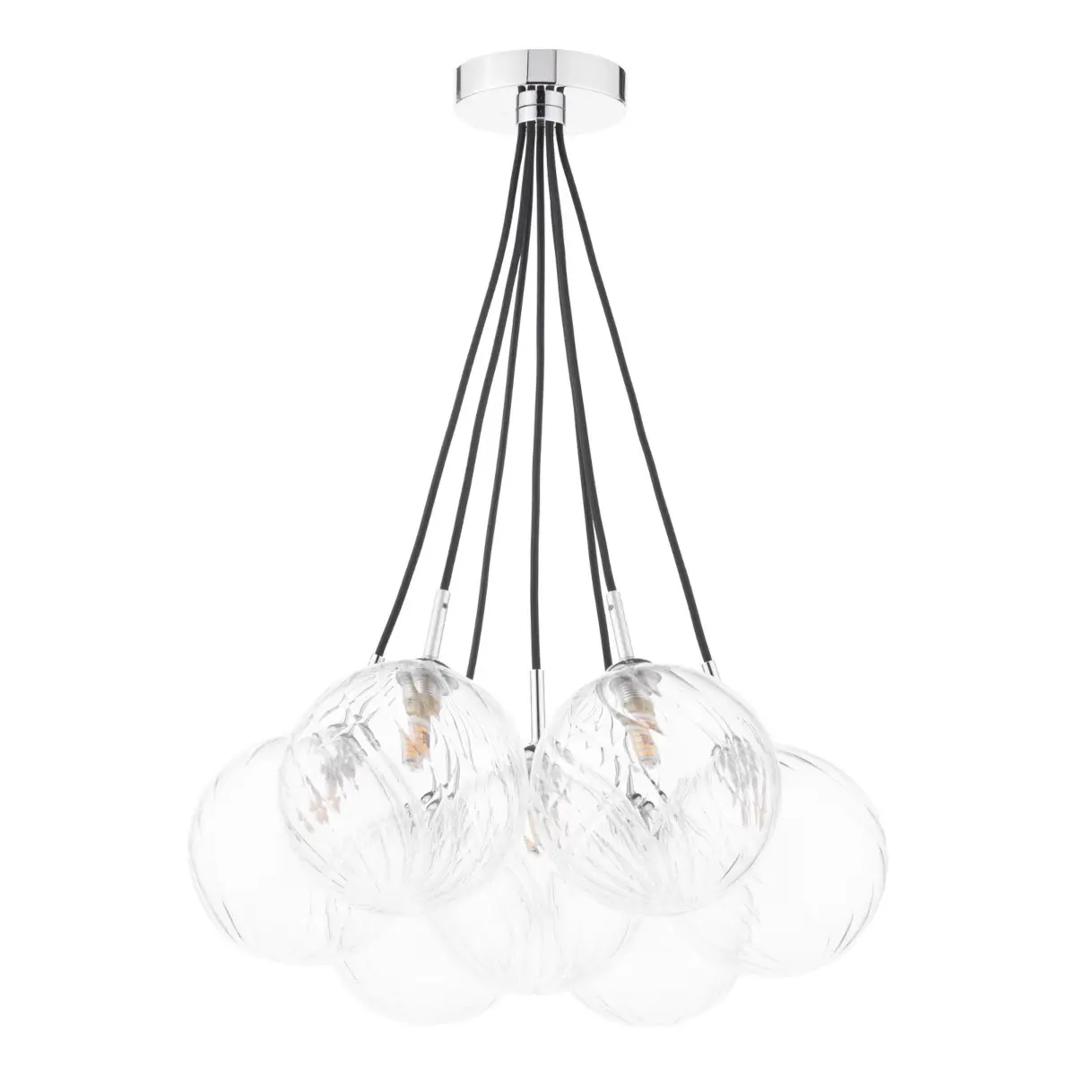 Kulista lampa wisząca Elpis ELP342-22 bańki kule przezroczyste