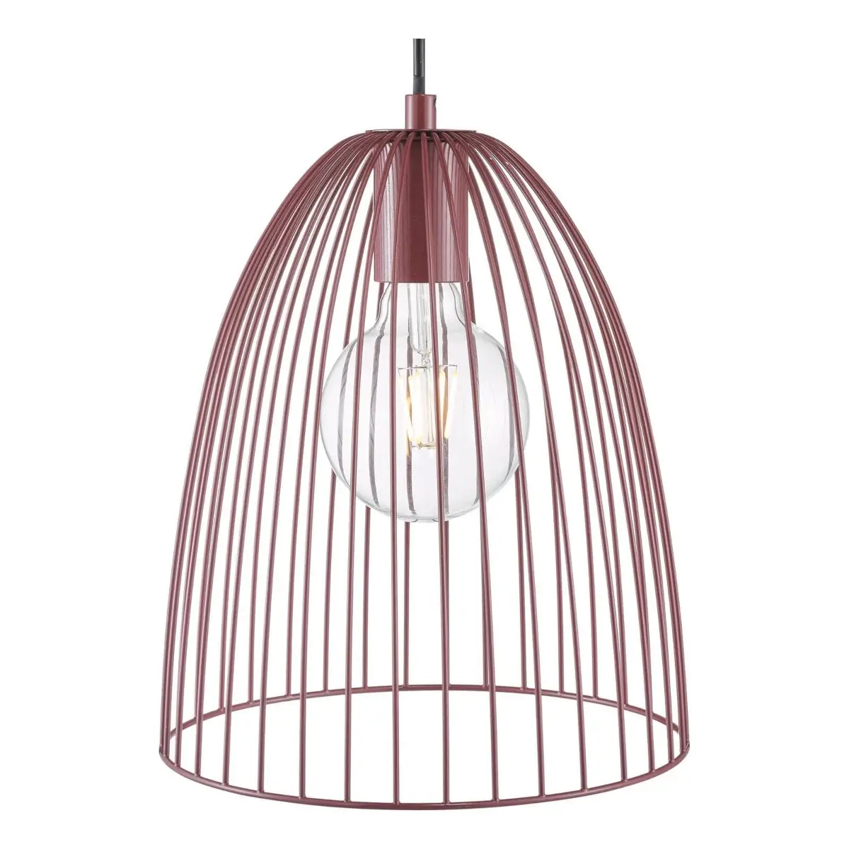 Druciana wisząca lampa Maya MAJ0158 klatka metalowa fioletowa