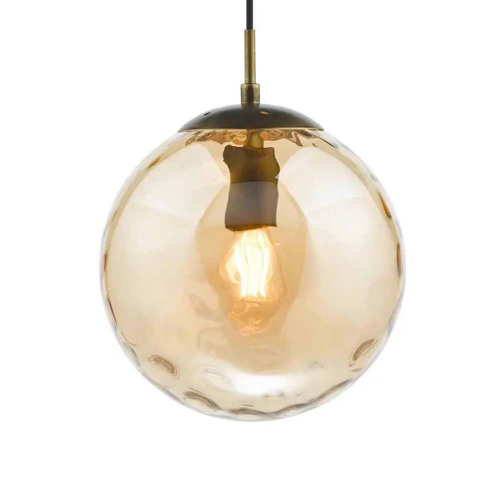 Okrągła wisząca lampa Ripple SP70-RIP8820 kula szampańska brąz