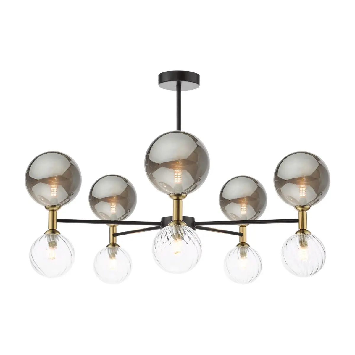 Molekułowa sufitowa lampa Takara TAK2354-03-24 przydymione kule czarny