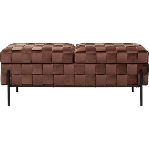 Ławka pleciona Mocca 121cm - Kare