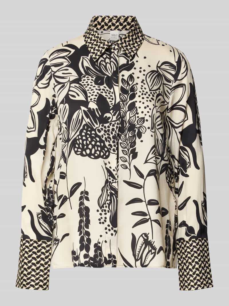 Bluzka koszulowa z krytą listwą guzikową