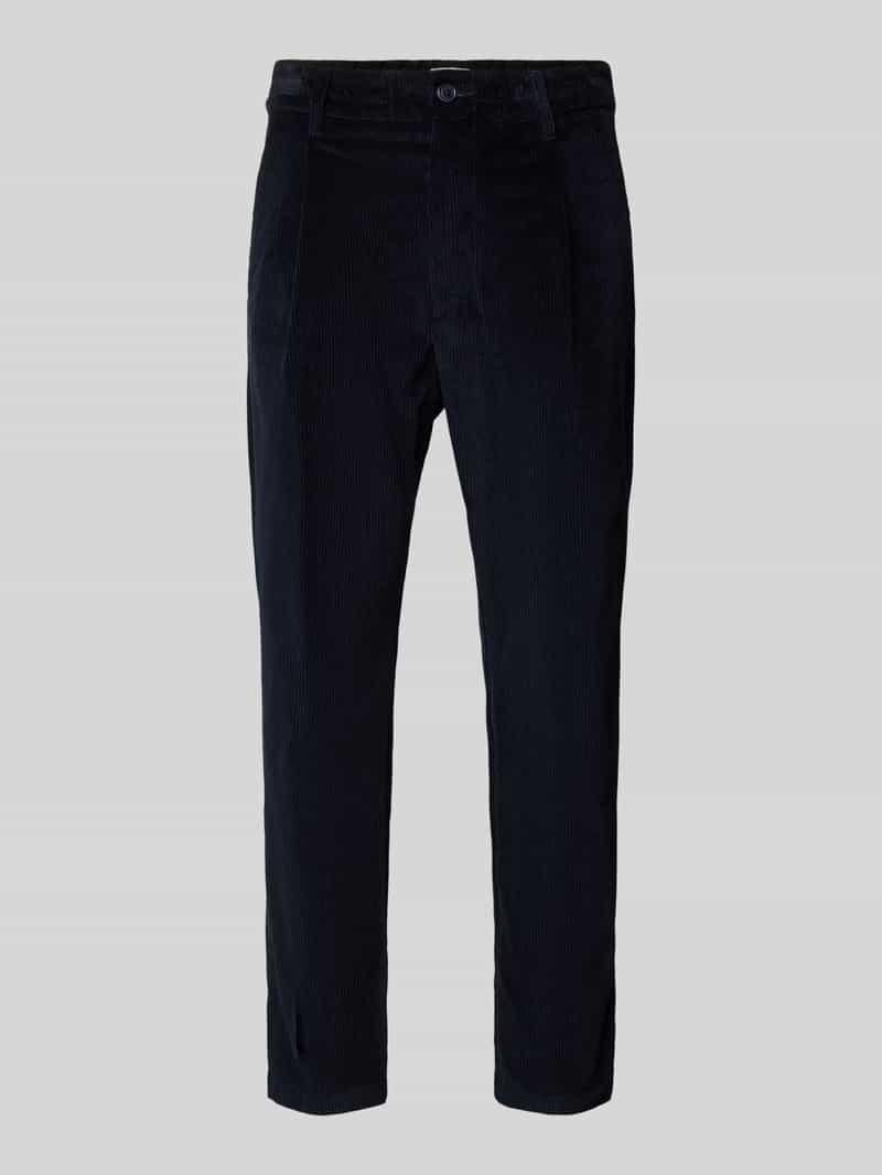 Spodnie sztruksowe z wpuszczanymi kieszeniami w stylu francuskim