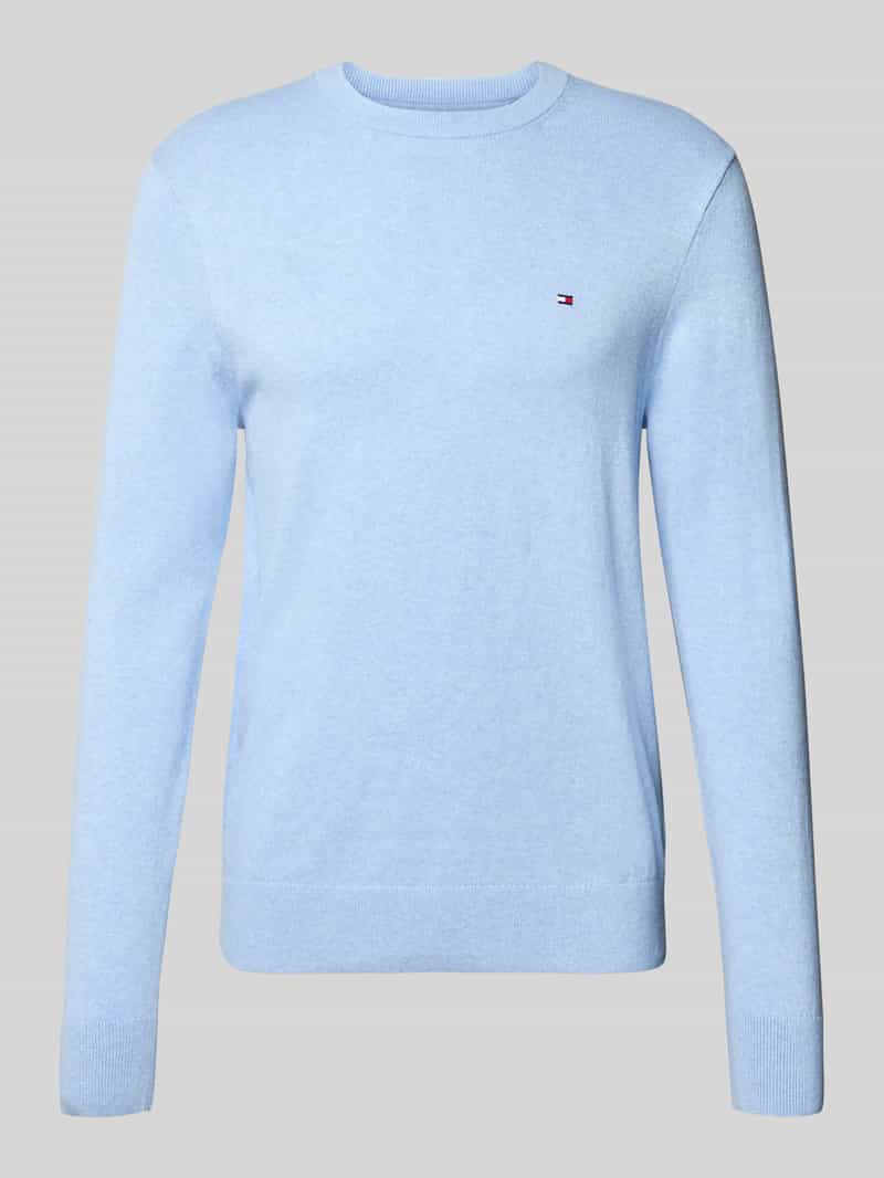 Sweter z dzianiny o kroju regular fit z mieszanki bawełny i kaszmiru