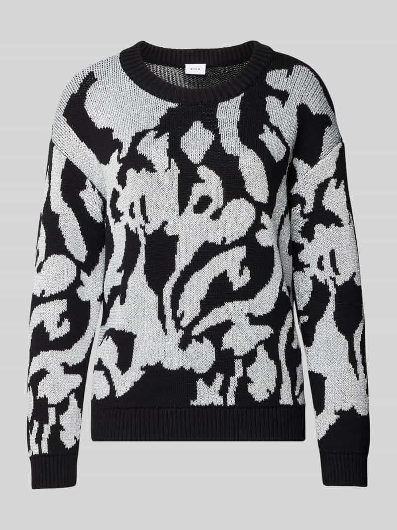 Sweter o kroju regular fit z efektem dzianiny model ‘Beca’