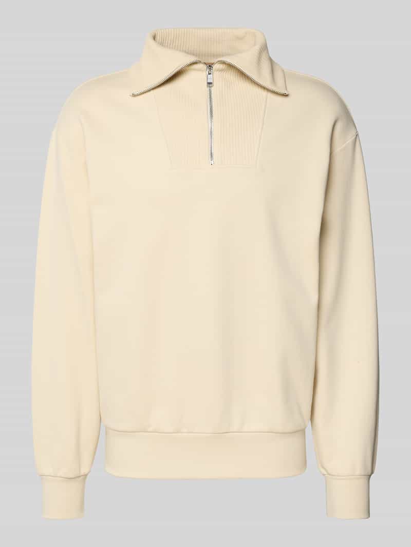 Bluza z kołnierzem o kroju regular fit z czystej bawełny model ‘SIDNEY’