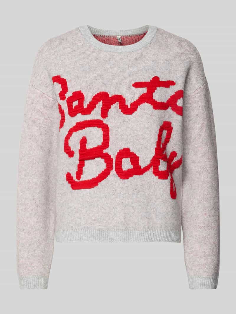 Sweter świąteczny o kroju regular fit z napisem model ‘XMAS SANTA’