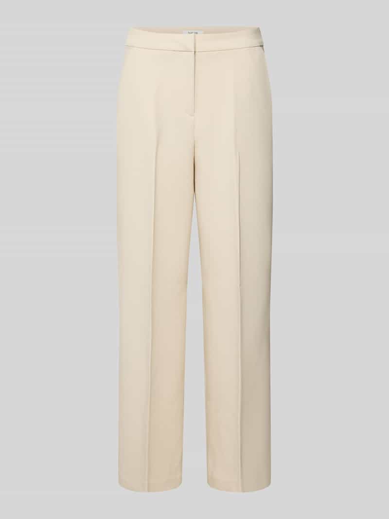 Spodnie materiałowe o szerokim kroju w kant model ‘Denoa’