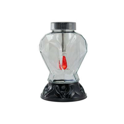 Znicz solarny Serce 1325 srebrny