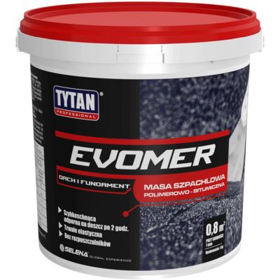 Masa szpachlowa EVOMER 1 kg czarny TYTAN PROFESSIONAL