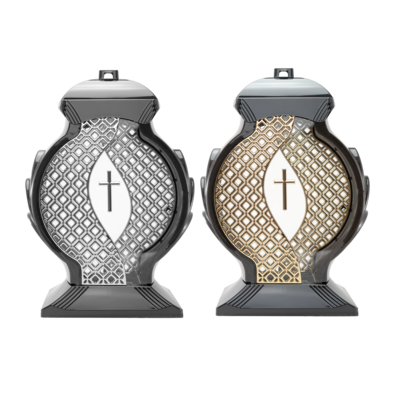 |Znicz lampion ażur OBD 34 cm mix złoty/srebrny